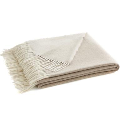 Plaid cachemire Himalaya BLANC DES VOSGES 130 x 180 cm Crème