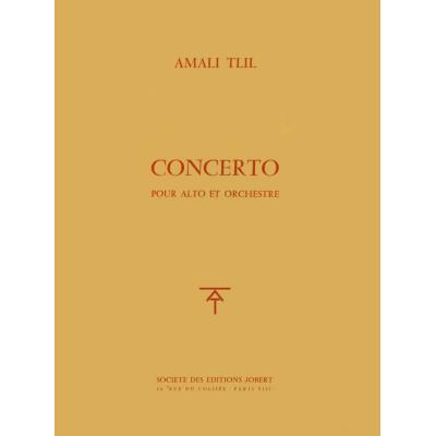 Partitions classique JOBERT TLIL AMALI - CONCERTO POUR ALTO - ALTO, ORCHESTRE Alto