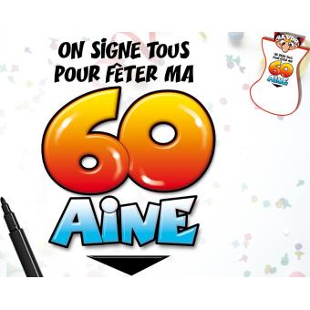 Bavoir Dedicace Anniversaire 60 Ans Accessoire De Deguisement Achat Prix Fnac