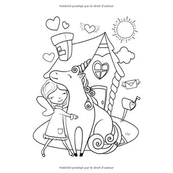 Cahier De Coloriage Licorne Enfant - Réutilisable Avec Autocollants Et Marqueurs Lavables - Pour Filles 4-8 Ans