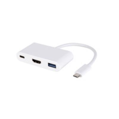 Usb3.1c to usb 3.0 hdmi usb3.1 hdmi female usb3.0a female usb3.1 type c female, 0,2m, white microconnect usb3.1ccom2