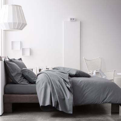 Today - drap plat - 180x290cm - couleur: gris/canon de fusil - 100% coton