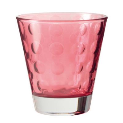 Verres à eau avec cercles en relief - Lot de 6 OPTIC - Rubis - 9cm