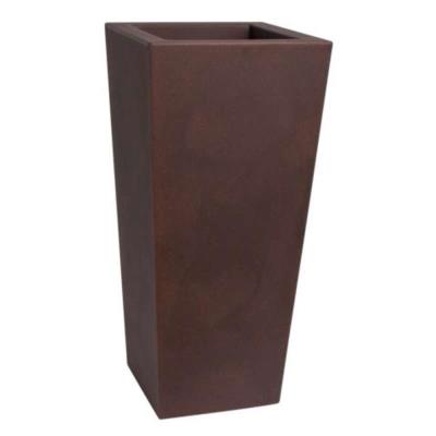 Pot Carre Kiam Rouille - 40 X 40 Cm X H 90 Cm - 20 L