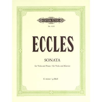 Partitions classique EDITION PETERS ECCLES HENRY - SONATA IN G MINOR - VIOLA AND PIANO Alto