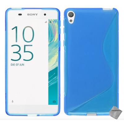 Housse etui coque pochette silicone gel fine pour Sony Xperia E5 - BLEU