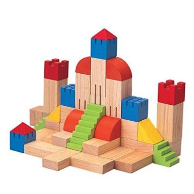 Plan toys - jeu de construction - assortiment de blocs en bois spécial château