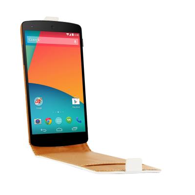 Etui LG Nexus 5 Flip Swiss Charger Cuir Blanc
