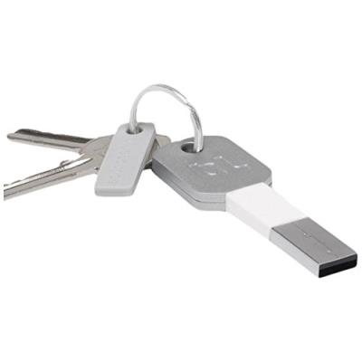 Bluelounge Kii Porte-clé avec Câble USB/Lightning pour iPhone 5 Blanc