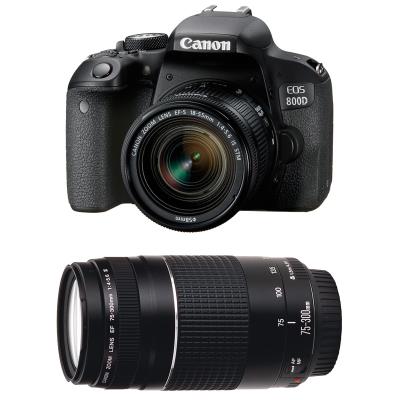 CANON eos 800d + 18-55 is stm + 75-300 IIi