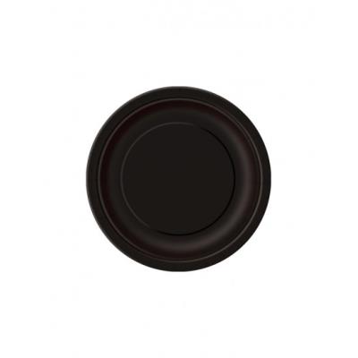 Assiettes noires 18 cm (x20) Horreur