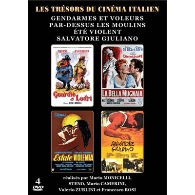 Coffret 4 DVD Les trésors du cinéma italien : Gendarmes et voleurs, Par-dessus les moulins, Eté violent, Salvatore Giuliano