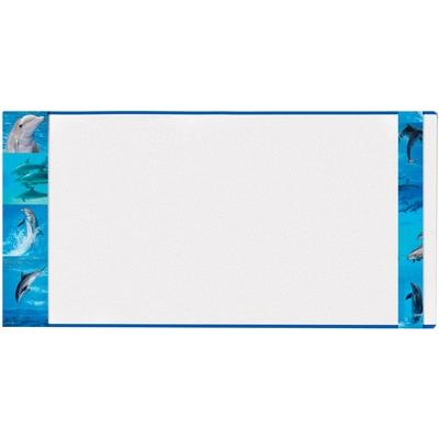 Herma buchschoner herm?x delfin, (h)260 x (b)540 mm aus pp, blauer rand, delfinmotiv auf der lasche, stabiler verschweiáter ka