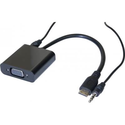 Convertisseur Mini HDMI Vers VGA + Audio - 20cm