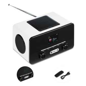 auna Connect 150 Radio internet 2.1 avec WiFi et lecteur multimédia USB (Spotify connect, tuner DAB+ et FM, 2 réveils, écran couleur, égaliseur) auna Connect 150 Radio internet 2.1 avec WiFi et lecteur multimédia USB (Spotify connect, tuner DAB+ et FM, 2 réveils, écran couleur, égaliseur)