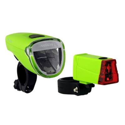 Büchel 40 lux set déclairage de vélo tri lux + mini led trilux vert vert