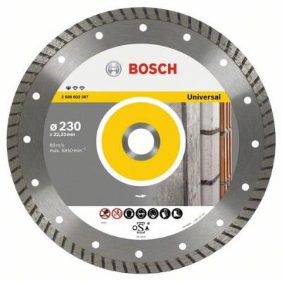 Disque pour Meuleuse Bosch Disque A Tronçonner Diamanté Professional pour Universal Turbo - 115 X 22,23 X 2 X 10 Mm