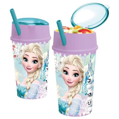 Frozen Gobelet Tasse avec Paille 400 ml enfants Voyage pique-nique, snack Tumbler