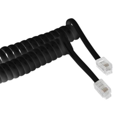 Câble extensible pour casque découte à connecteur rj10 mâle vers rj10 mâle 2,00 m noir valueline