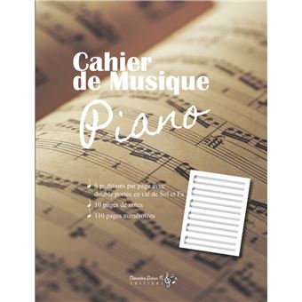perfk Papier de Musique Partition de Musique Carnet de Musique Note avec 50 Pages # 4 