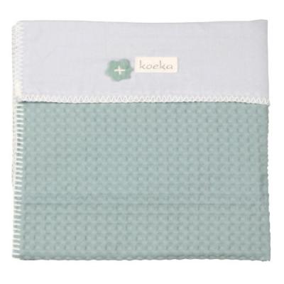 KOEKA - 1015/44-011730/600 - COUVERTURE LIT BÉBÉ ANTWERP - SAPHIR / GRIS ARGENTÉ
