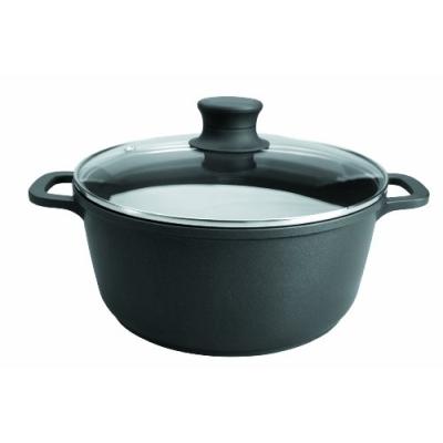 LACOR 25820 FAITOUT FONTE D'ALUMINIUM FORTE AVEC COUVERCLE VERRE DIAMÈTRE: 20 CM