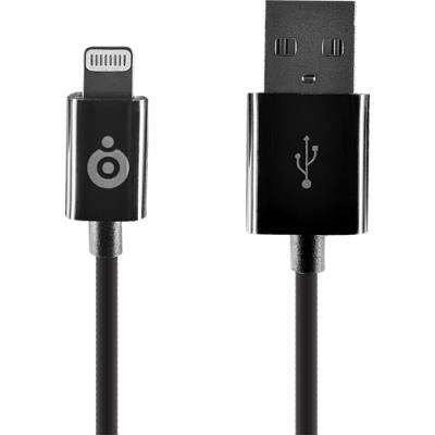 Câble de synchronisation et de charge noir usb lightning de 2a bigben