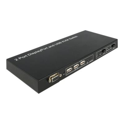 DeLock 2 Port DisplayPort and USB KVM Switch - KVM / USB switch - 2 poorten - desktop