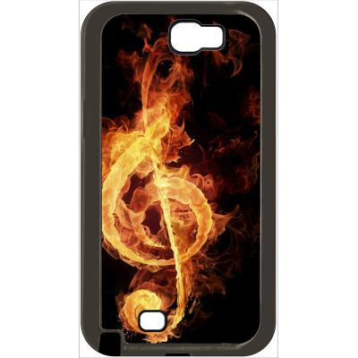 Coque samsung note 2 clef de sol en feu