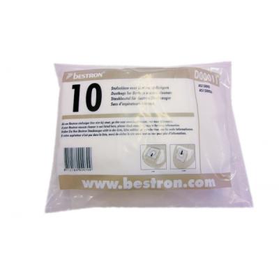 Bestron set de 10 sacs à poussière pour aspirateur bestron as1300s/ as1500sb d00011