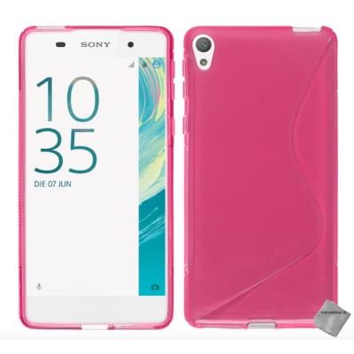 Housse etui coque pochette silicone gel fine pour Sony Xperia E5 - ROSE