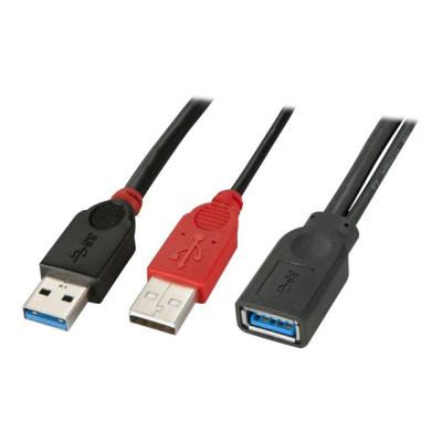 Lindy USB 3.0 Dual Power Kabel - USB-kabel - 50 cm