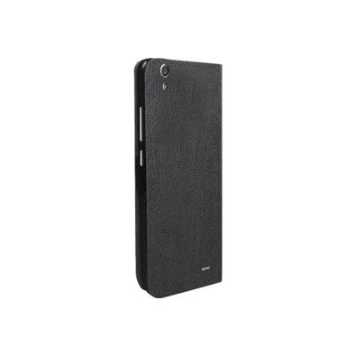 SBS Book Case TEBOOKHUG630K - Flip cover voor mobiele telefoon - ecoleer - zwart - voor Huawei Ascend G630