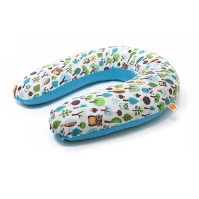 Millemarille coussin d'allaitement increvable motif chouettes bleu 175 cm