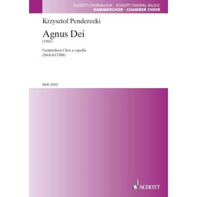 Partitions classique SCHOTT PENDERECKI KRZYSZTOF - AGNUS DEI - MIXED CHOIR Choeur et ensemble vocal