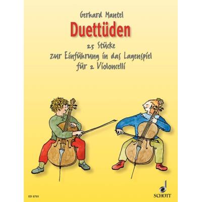 Méthodes et pédagogie SCHOTT MANTEL GERHARD - DUETUDES - 2 CELLOS Violoncelle