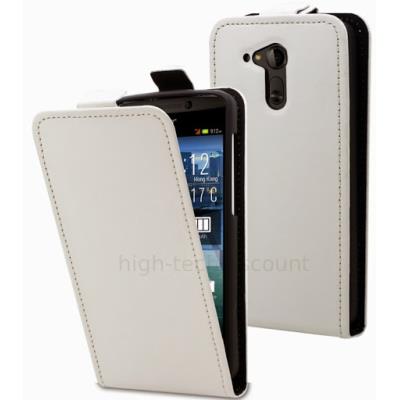 Housse etui coque pochette simili cuir fine pour Acer Liquid E700 + film ecran - BLANC