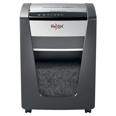 Rexel Momentum X420 Destructeur Coupe Croisée, Jusqu'à 20 feuilles, Corbeille 30L, Noir, 2104578EU