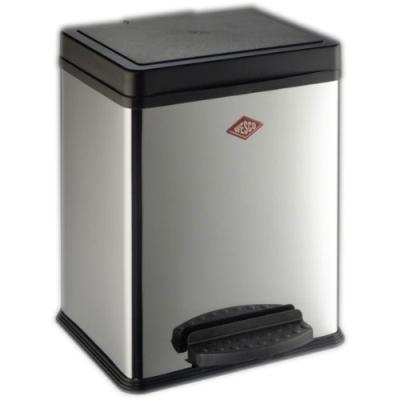 WESCO 380 514-42 POUBELLE ÉCOLOGIQUE 1 X 20 L (INOX AVEC COUVERCLE NOIR)