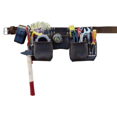 Outifrance - Ceinture à outils pro cuir 11 compartiments