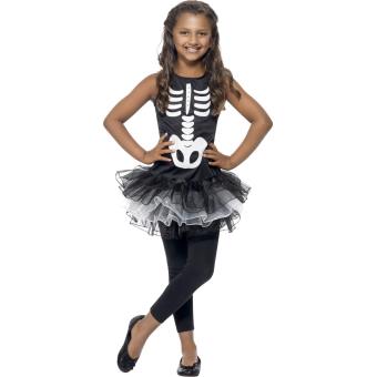 Déguisement squelette tutu noir fille Halloween 10 à 12 ans - Déguisement  enfant - Achat & prix