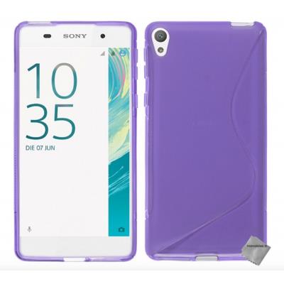 Housse etui coque pochette silicone gel fine pour Sony Xperia E5 - MAUVE
