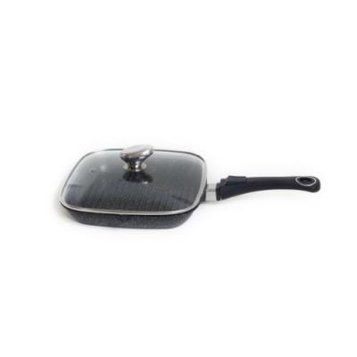 Pradel excellence 52382m poêle grill façon pierre avec couvercle en verre 24 x 24 cm