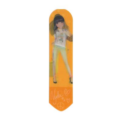 Top model - marque-page dessin lenticulaire - nyela - orange