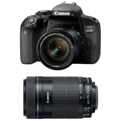 CANON eos 800d + 18-55 is stm + 55-250 is stm