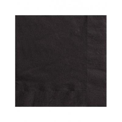 Serviettes en papier noires (x50) Horreur