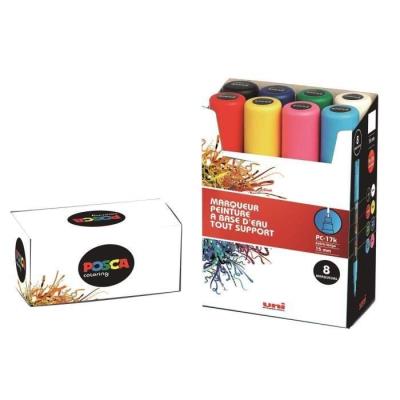 Posca 8 Marqueurs Pointe Rectangulaire Extra-Large