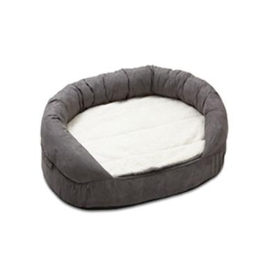 Comparer les prix de Lit Ortho Ovale Gris 100X65X24 - Mon Animalerie