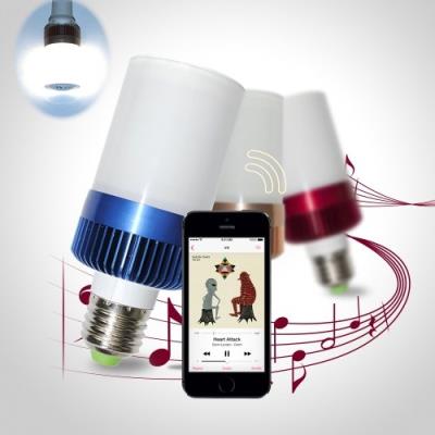 Lumisky bbs-01 gold ampoule led musicale e27 bluetooth mp3 avec haut-parleur intégré doré 5 x 5 x 13 cm