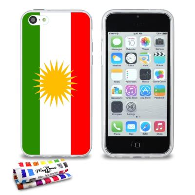 Coque souple Ultra Fine Transparente ORIGINALE de MUZZANO au motif Drapeau kurdistan pour APPLE IPHONE 5C